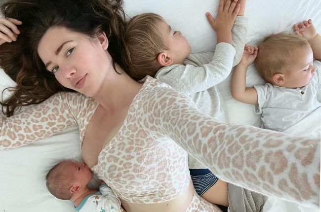 Elan Ruspoli's wife, Jacqueline, and his three children.